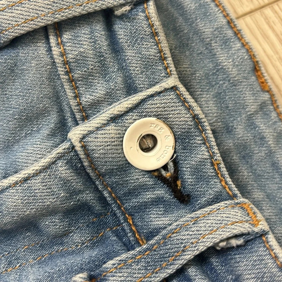 Rag & Bone Cate Mid-Rise Skinny Camo Slim Fit Ankle Light Indigo Jeans size 24 - Picture 8 of 16